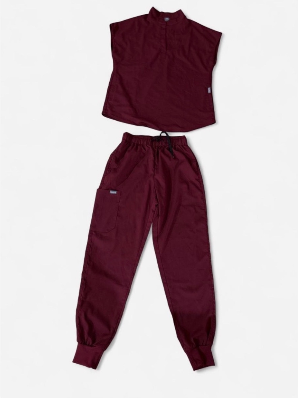 Women Healthcare Workers Burgundy Jogger Pants and top set